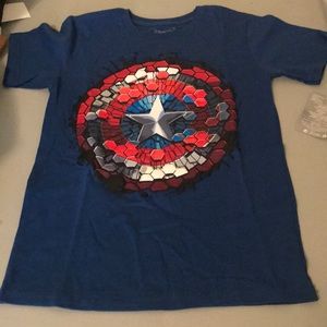 NWT Captain America Disney Tee Sz Medium 7/8